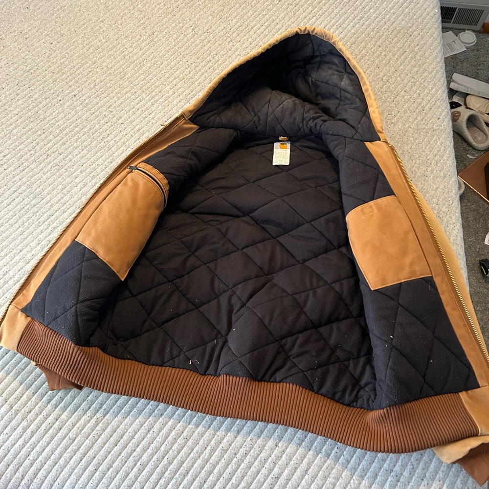 Carhartt Brown and Black Hooded Jacket